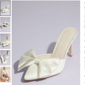 Bridal Shoes - Mule / Pumps with Bow from David's Bridal